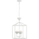 Julie Neill Alberto LED 14 inch Plaster White Open Cage Lantern Ceiling Light, Small