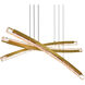Saber 50 inch Brass Chandelier Ceiling Light