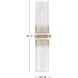 Kipton 2 Light 5.5 inch Polished Nickel with Heritage Brass Bath Light Wall Light