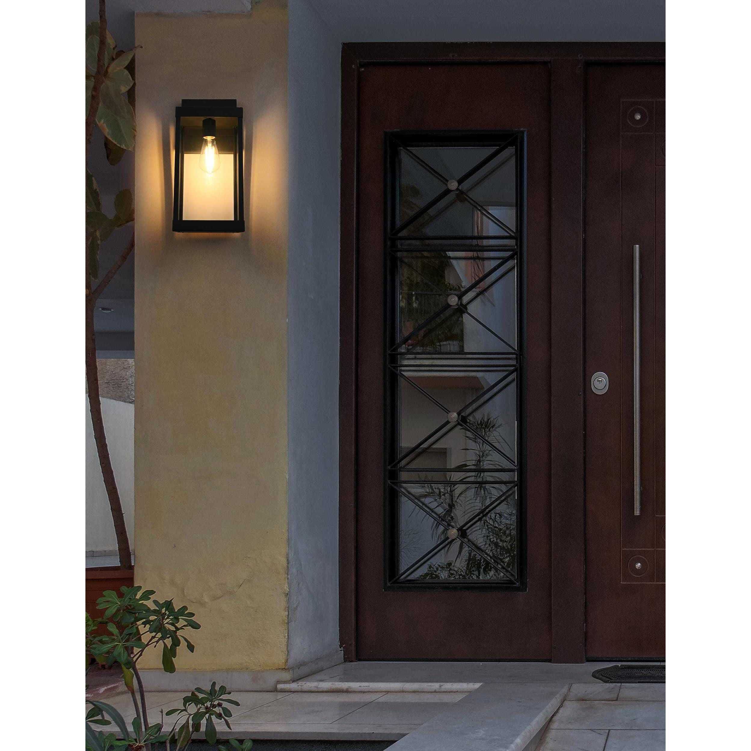 Peter 1 Light 18 inch Black Outdoor Wall Sconce