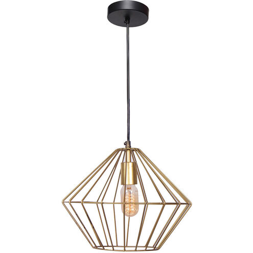 Empire 1 Light 6 inch Gold Powder Coated Pendant Ceiling Light