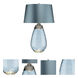 Lena 29 inch Blue Glass Table Lamp Portable Light, Large