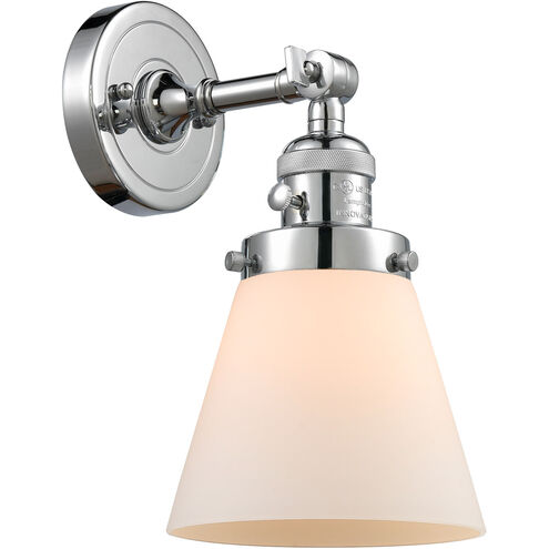 Franklin Restoration Small Cone LED 6 inch Polished Chrome Sconce Wall Light, Franklin Restoration