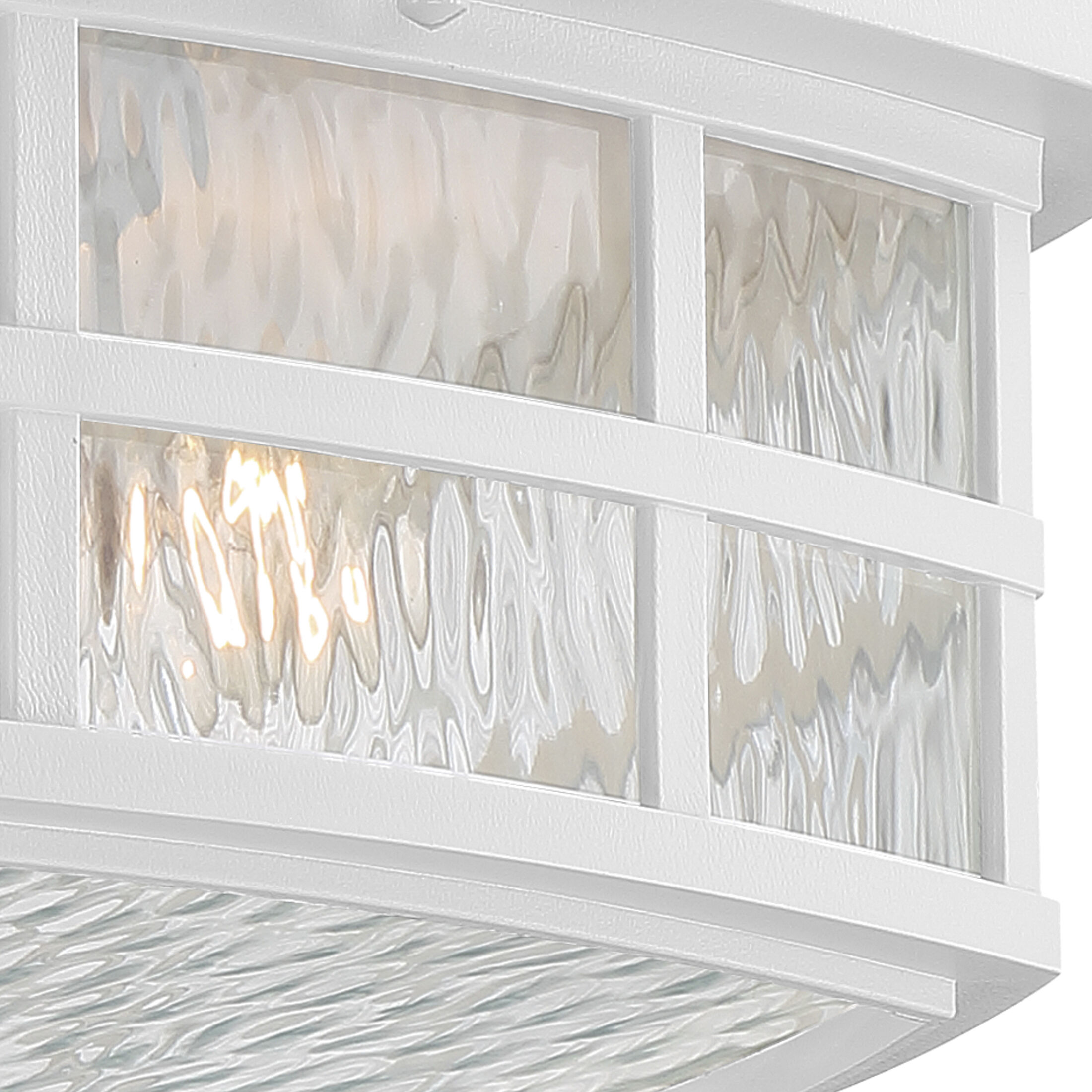 Stonington 2 Light 12 inch Matte White Outdoor Flush Mount