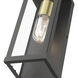 Gaffney 1 Light 11 inch Bronze with Antique Gold Finish Accents Outdoor Wall Lantern, Medium