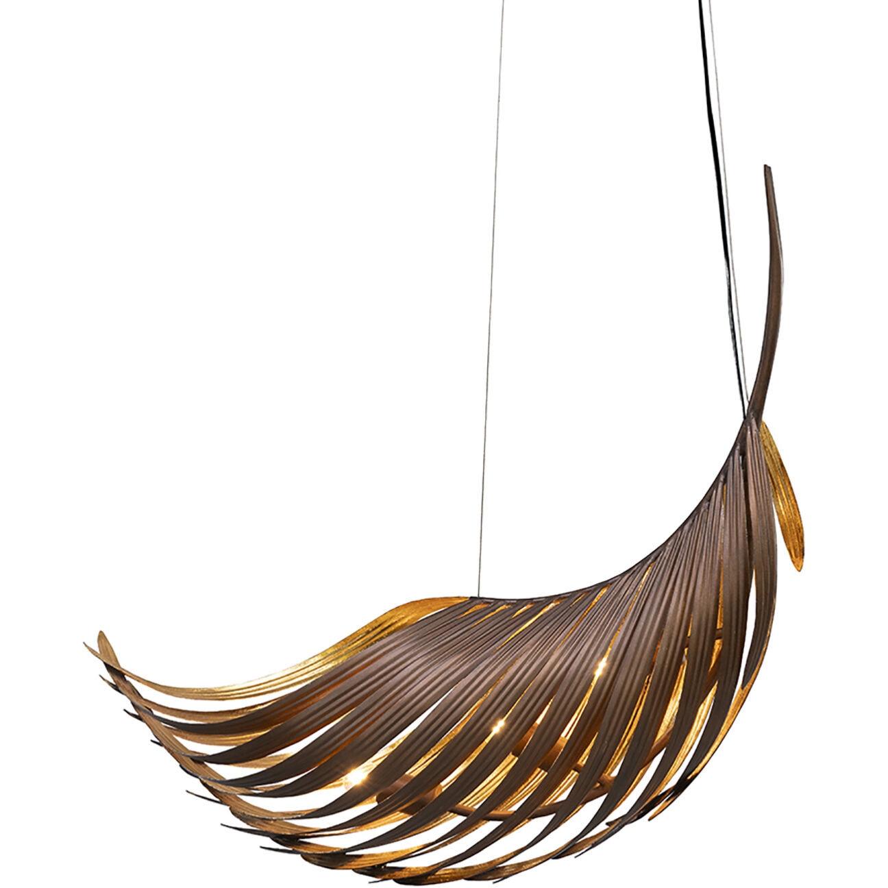 Palmera LED 38.5 inch Soft Bronze and  Gold Pendant Ceiling Light