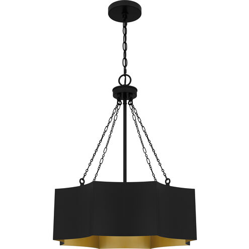 Zyler 4 Light 20 inch Matte Black Pendant Ceiling Light