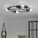 Bromley 4 Light 16 inch Bronze with Antique Brass Accents Flush Mount Ceiling Light, Large
