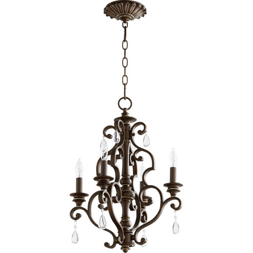 San Miguel 4 Light 16 inch Vintage Copper Chandelier Ceiling Light