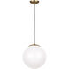 Leo - Hanging Globe 1 Light 12.00 inch Pendant