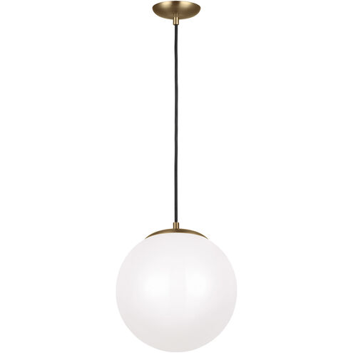 Leo - Hanging Globe LED 12 inch Satin Brass Pendant Ceiling Light