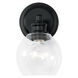 Mid Century 1 Light 6 inch Matte Black Sconce Wall Light