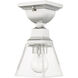 Mission 1 Light 5 inch Polished Chrome Flush Mount Ceiling Light