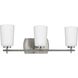 Adley 3 Light 23 inch Brushed Nickel Bath Vanity Light Wall Light