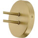 Milo 1 Light 9 inch Lacquered Brass with Black Sconce Wall Light