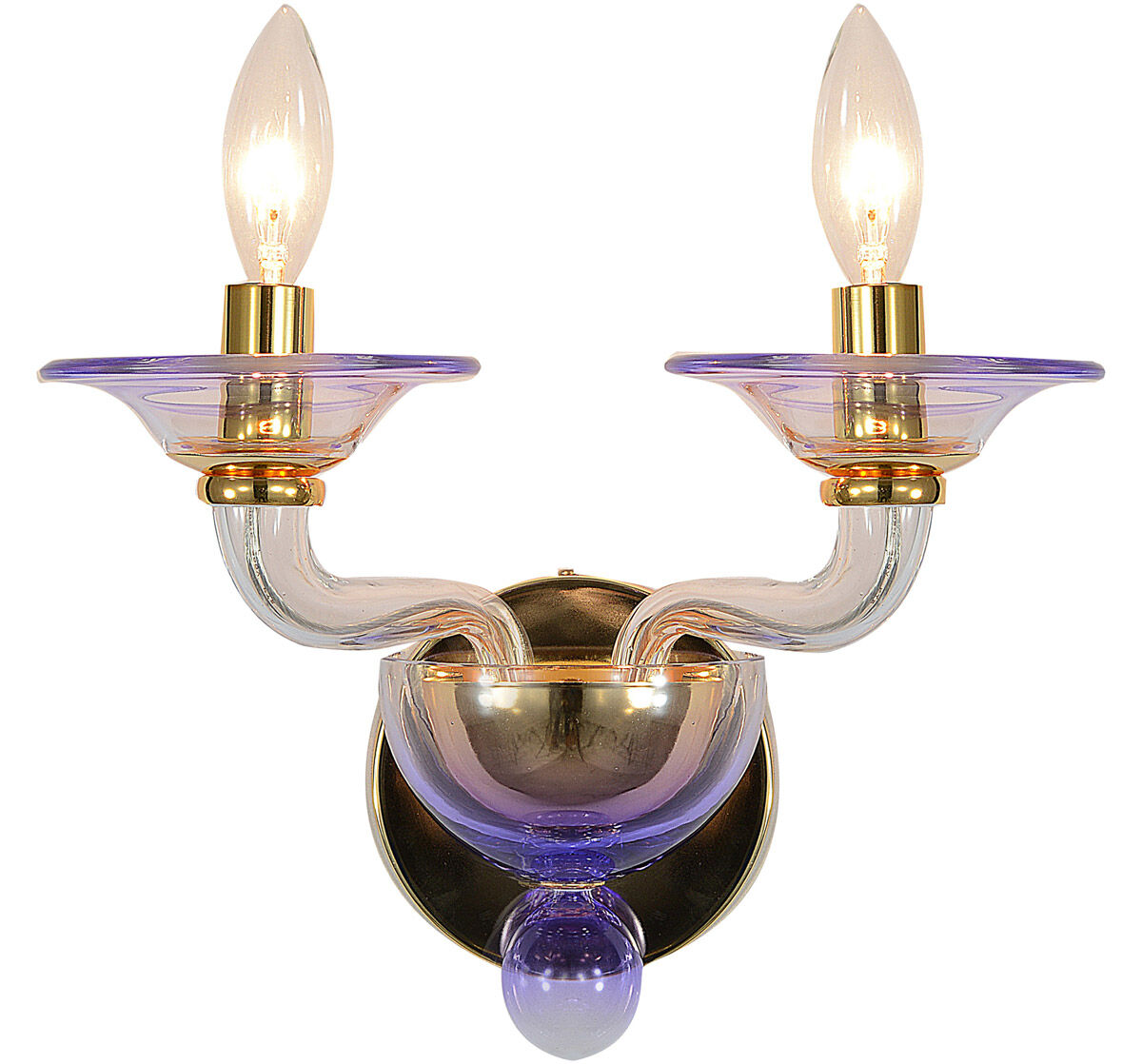 Stella 2 Light 13 inch Gold Wall Sconce Wall Light in Gold (GD)