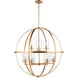 Alturas 9 Light 32.5 inch Satin Brass Chandelier Ceiling Light