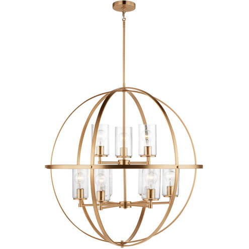 Alturas 9 Light 32.5 inch Satin Brass Chandelier Ceiling Light