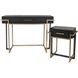 Evora 45.5 inch Matte Black and Gold Desk/Console