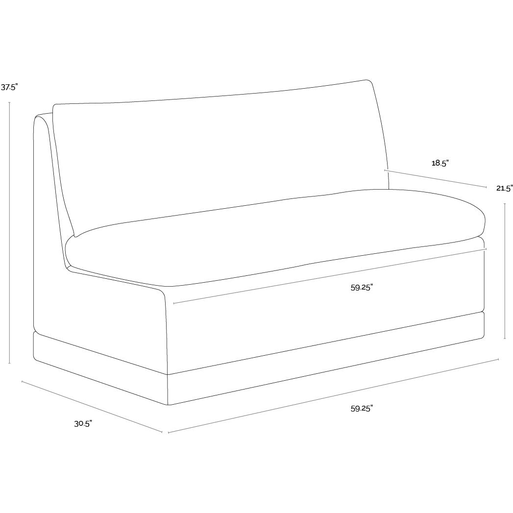 Donatella Zenith Alabaster Banquette