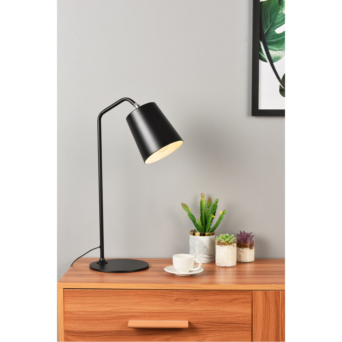 Leroy 20 inch 40.00 watt Black Table Lamp Portable Light