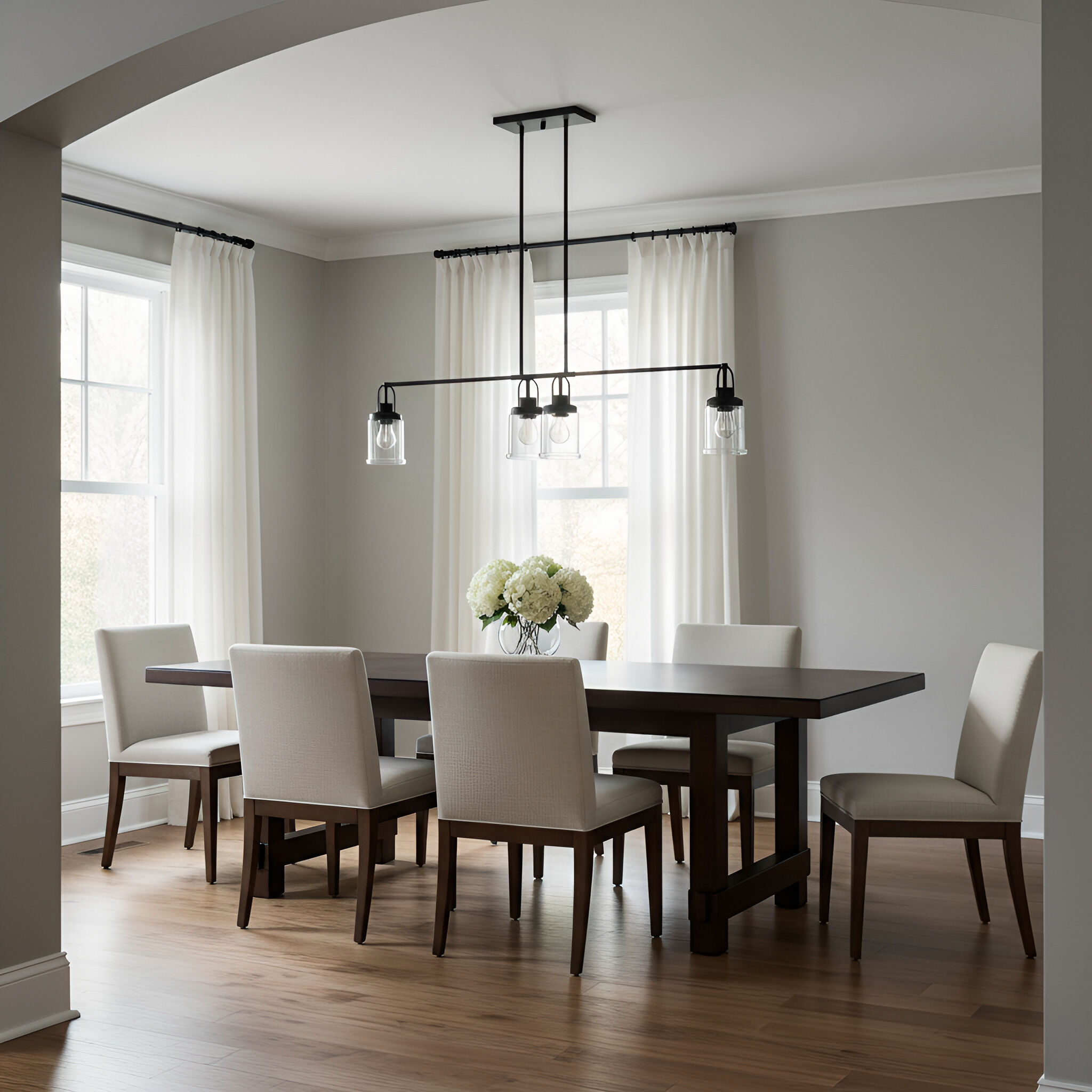 Anders 4 Light 48 inch Midnight Black Chandelier Ceiling Light