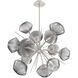 Mesa LED Beige Silver Chandelier Ceiling Light, Starburst