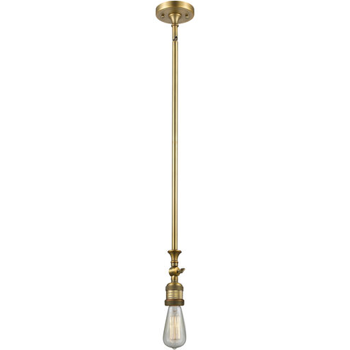 Franklin Restoration Bellmont 1 Light 6.5 inch Brushed Brass Mini Pendant Ceiling Light in Incandescent, Clear, Franklin Restoration