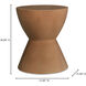 Hourglass 18 inch Orange Garden Stool, Outdoor