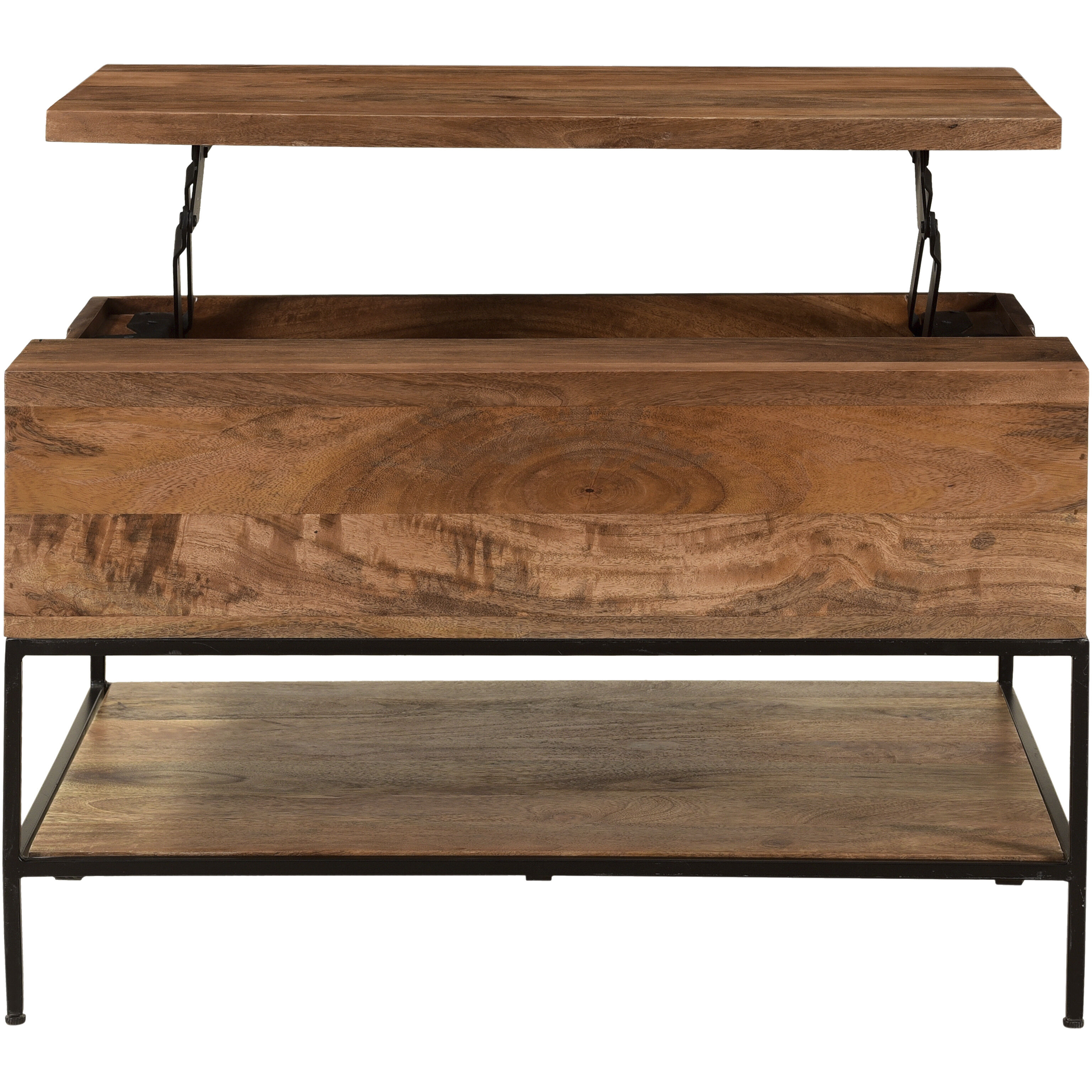Carey 30 X 22 inch Natural with Black Coffee Table