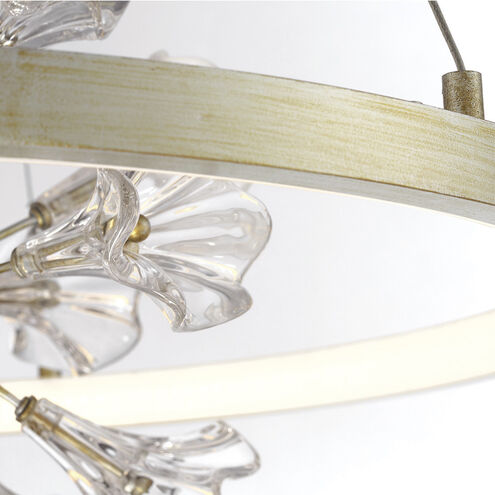 Clayton LED 26 inch Silver With Brushed Gold Chandelier Ceiling Light