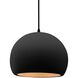 Radiance LED 10 inch Carbon Matte Black and Champagne Gold and Matte Black Pendant Ceiling Light