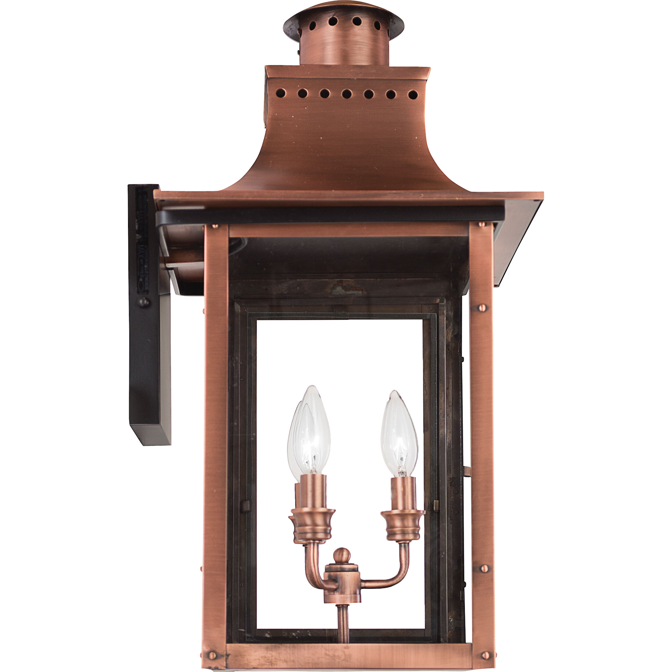 Chalmers 3 Light 23 inch Aged Copper Outdoor Wall Lantern