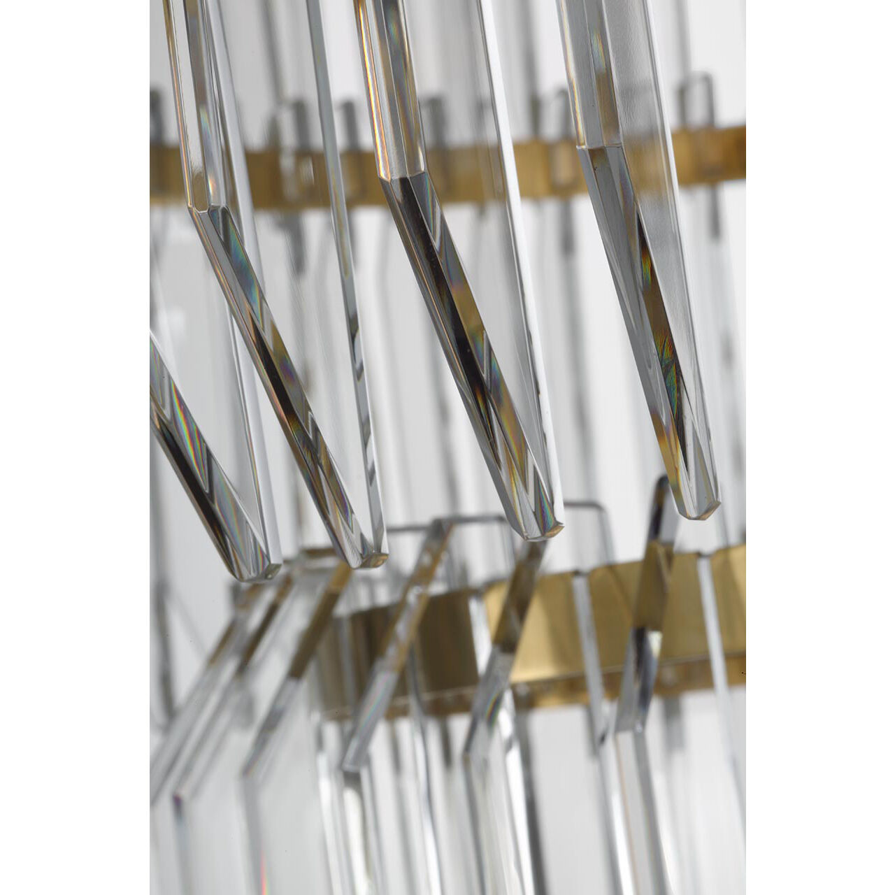 Waterford Killarney LED 32 inch Natural Brass Layered Chandelier Ceiling Light