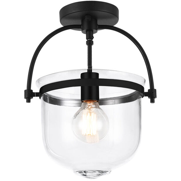 Ceramiche 1 Light 12 inch Matte Black Flush Mount Ceiling Light