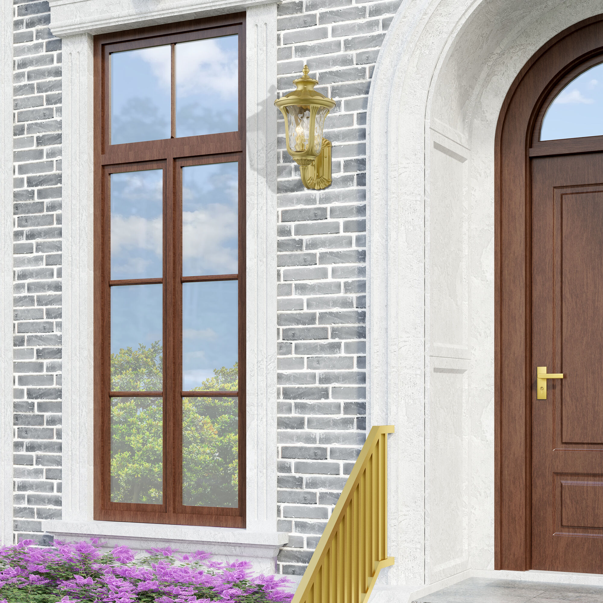 Oxford 3 Light 22 inch Soft Gold Outdoor Wall Lantern, Large