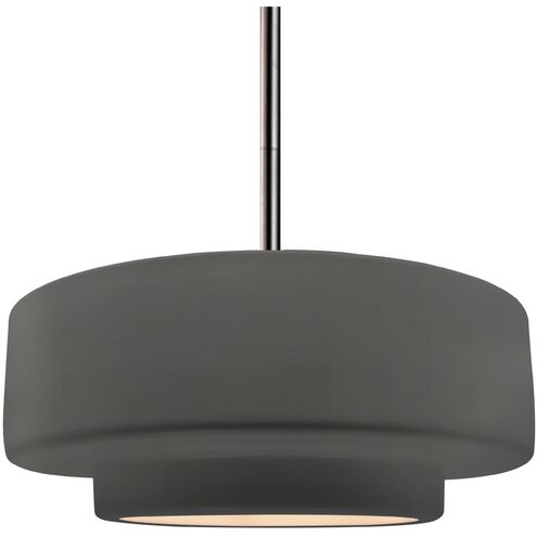 Radiance LED 14.5 inch Gloss Grey and Brushed Nickel Pendant Ceiling Light