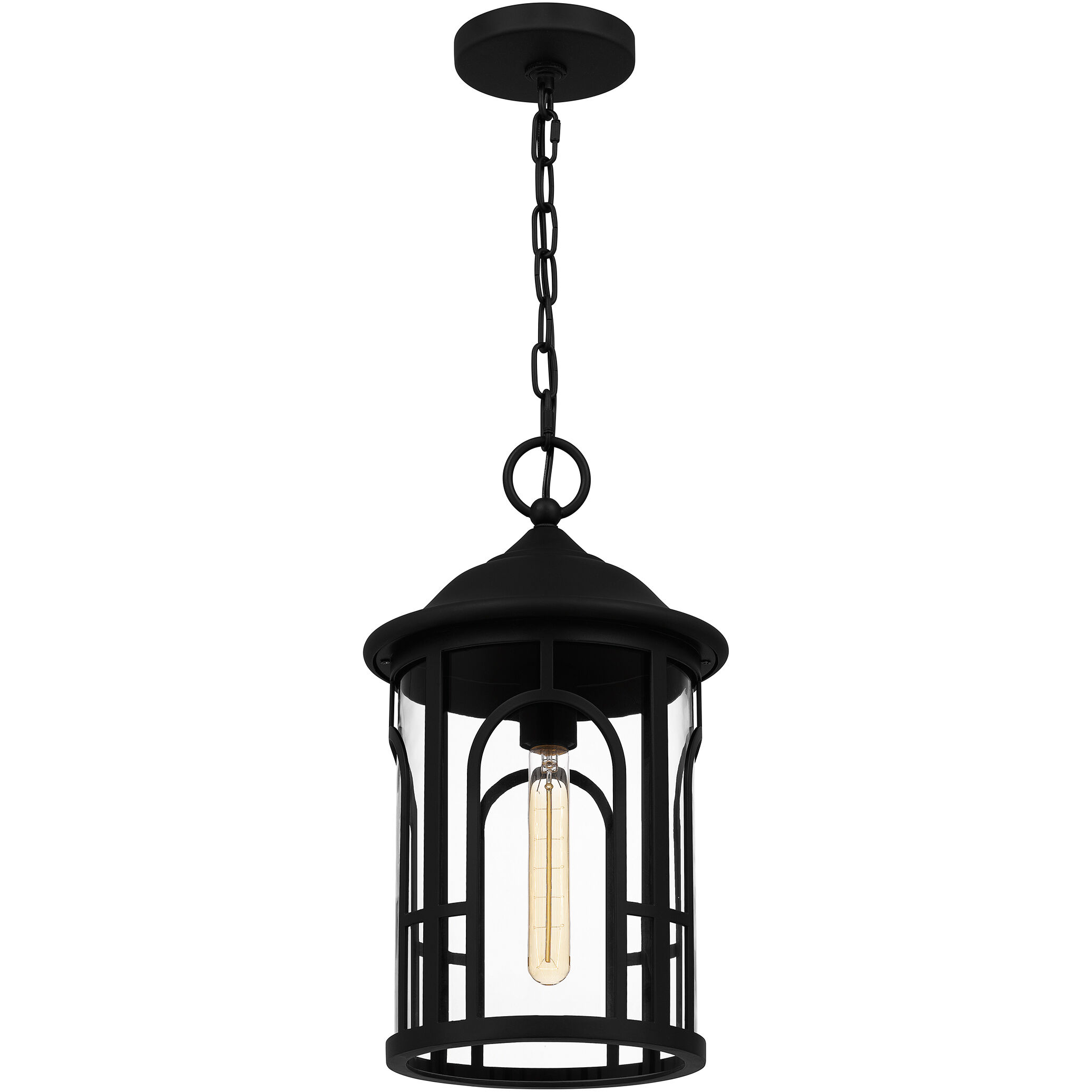 Brampton 1 Light 9.5 inch Matte Black Outdoor Hanging Lantern