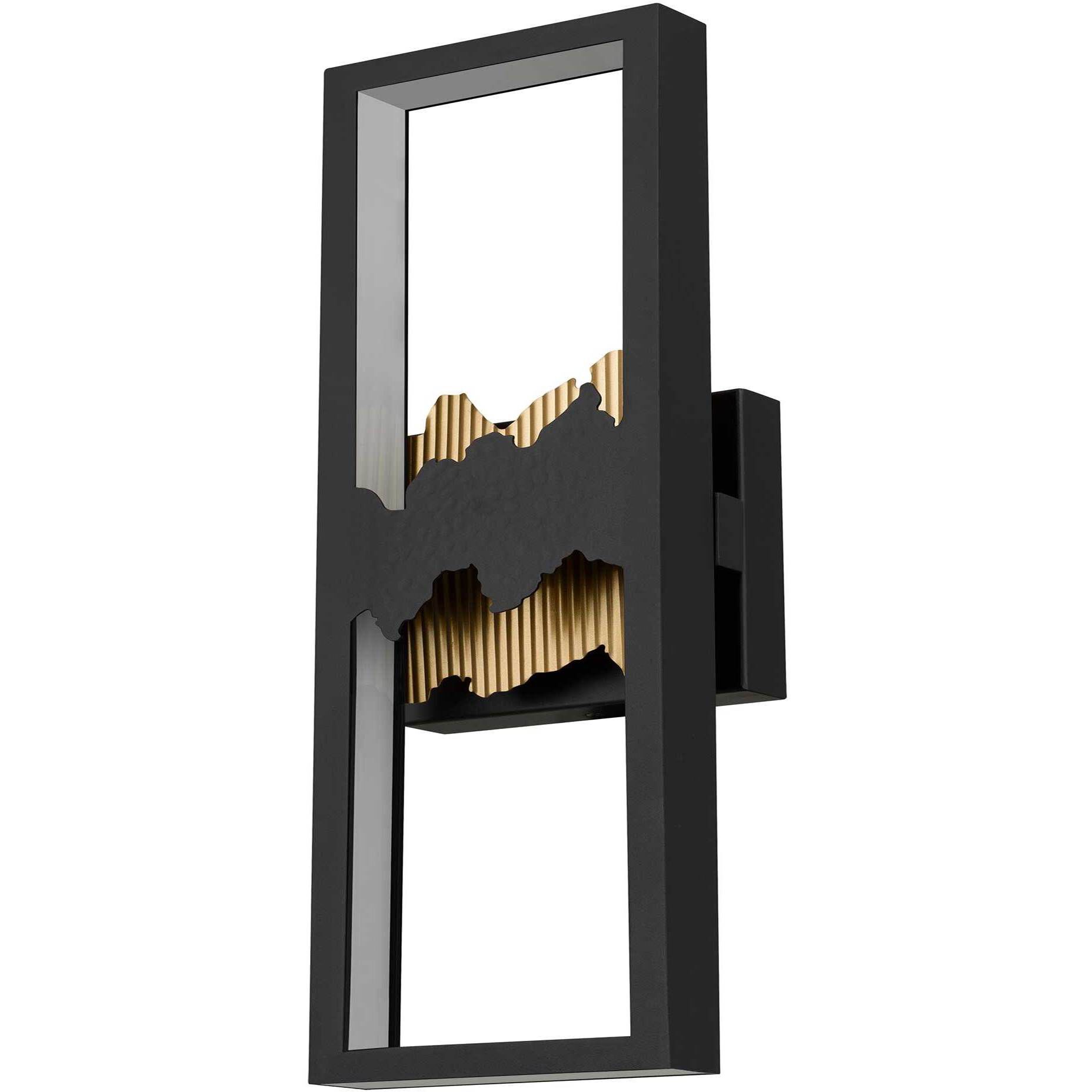 Sunrize LED 22 inch Sand Black Outdoor Wall Sconce