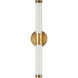 Vaden 2 Light 22.25 inch Brushed Brass Sconce Wall Light