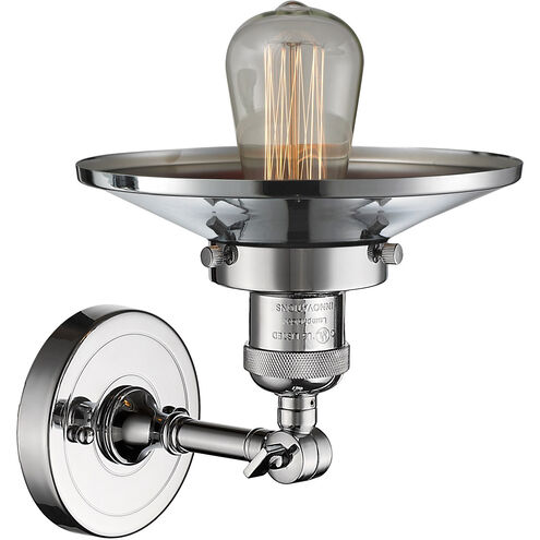 Franklin Restoration Railroad 1 Light 8 inch Polished Chrome Semi-Flush Mount Ceiling Light, Franklin Restoration