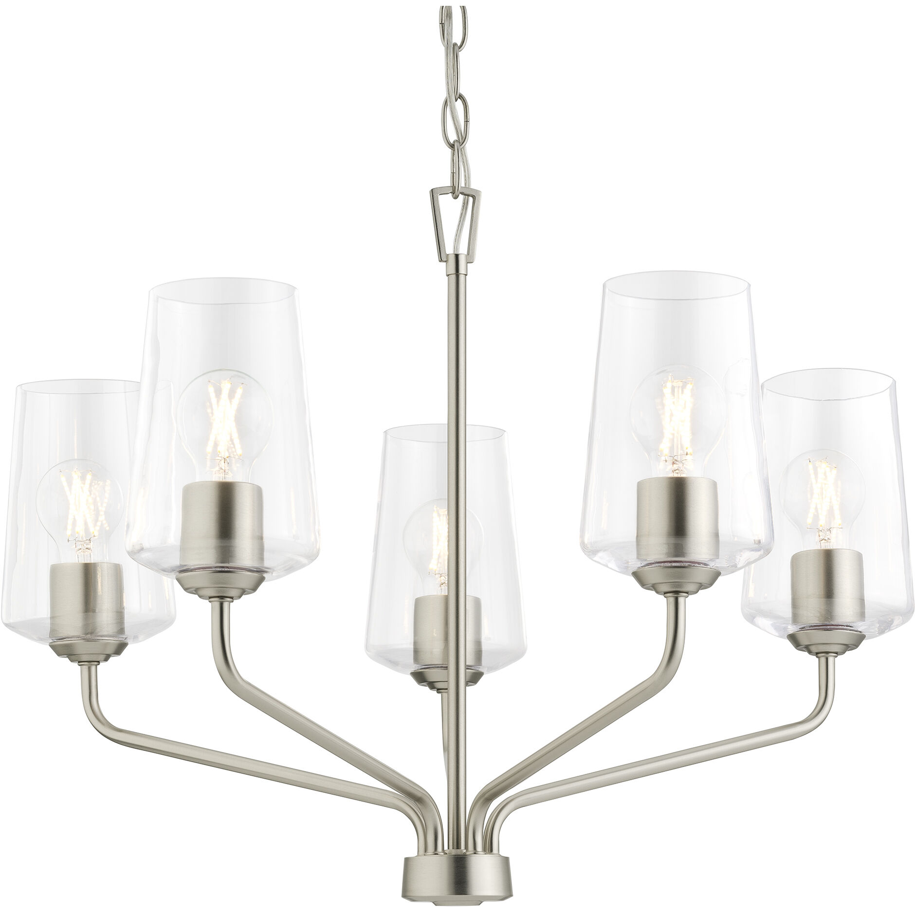 Celino 5 Light 26 inch Brushed Nickel Chandelier Ceiling Light
