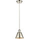 Ballston Smithfield LED 7 inch Polished Nickel Mini Pendant Ceiling Light, Ballston
