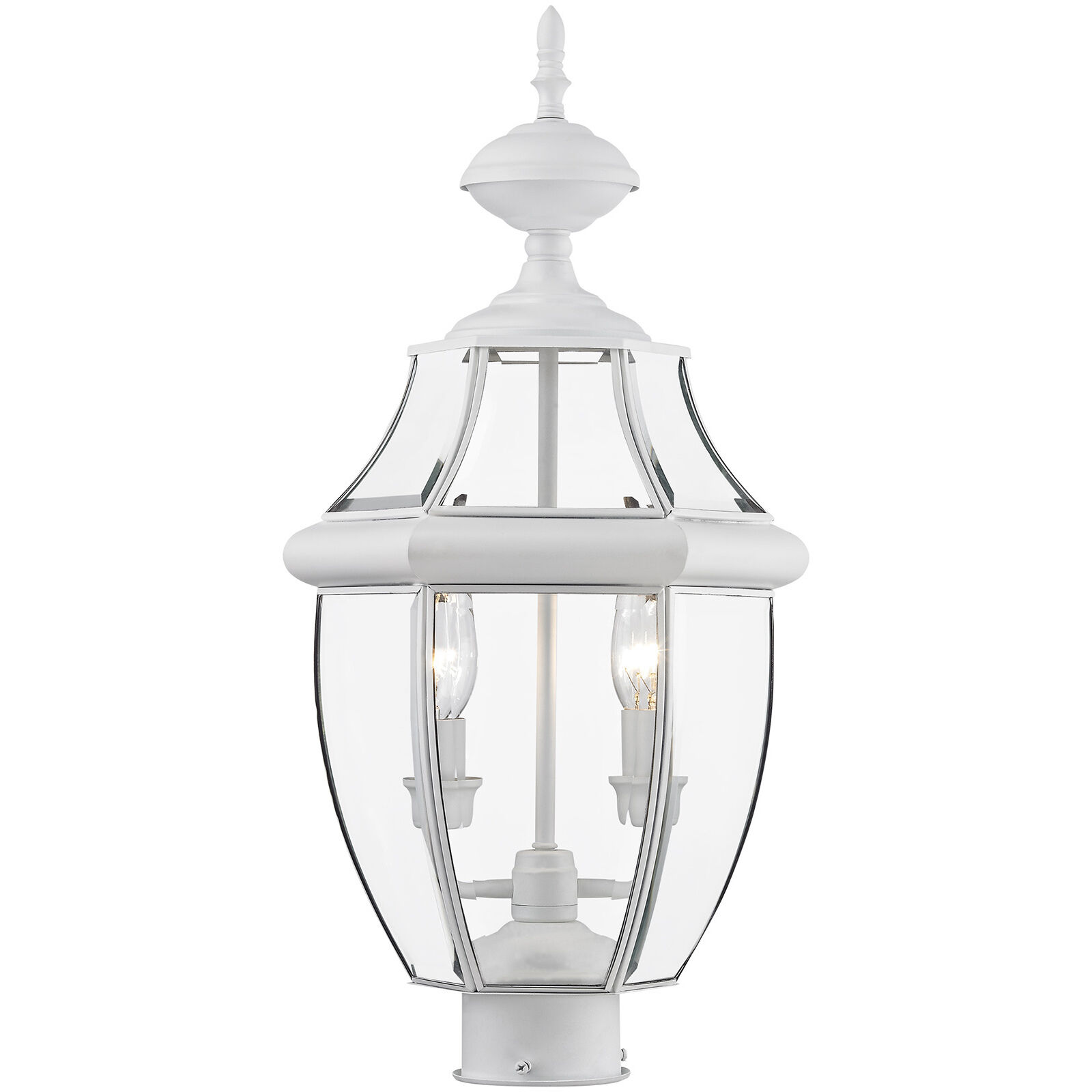 Monterey 2 Light 22 inch White Outdoor Post Top Lantern
