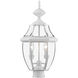 Monterey 2 Light 22 inch White Outdoor Post Top Lantern