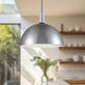 Archibald 1 Light 15.75 inch Brushed Nickel With Black Detail Pendant Ceiling Light