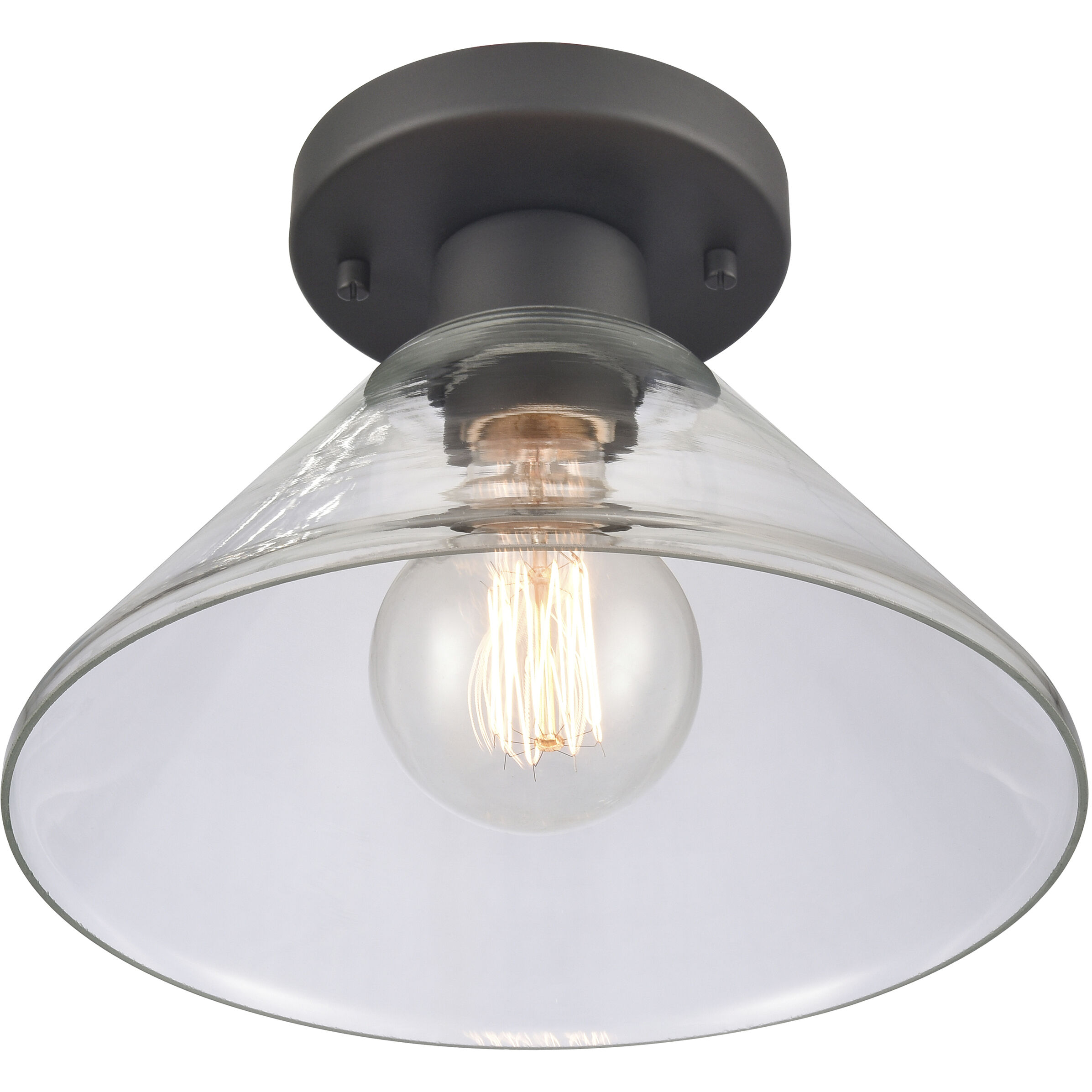 Vivica 1 Light 10 inch Matte Black Flush Mount Ceiling Light