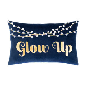 Glow Up 20 X 13 inch Dark Blue/White/Bright Yellow Pillow Kit, Lumbar