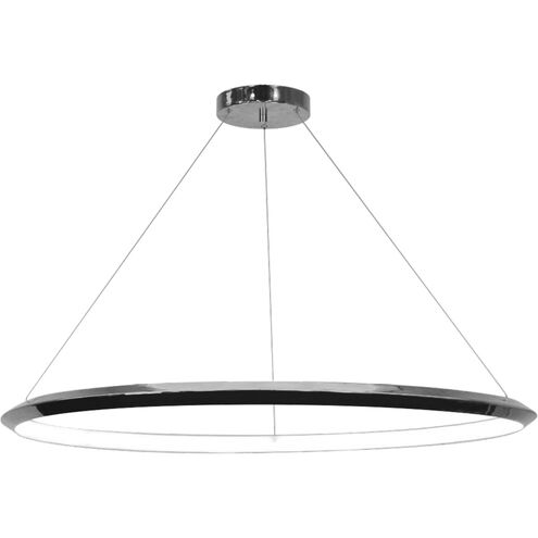 Peter Bristol Racetrack LED 48 inch Matte Black Ring Chandelier Ceiling Light