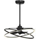 Dorado 14 inch Matte Black with Black Blades Fan D'Lier